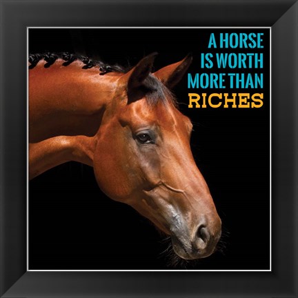 Framed Horse Quote 6 Print