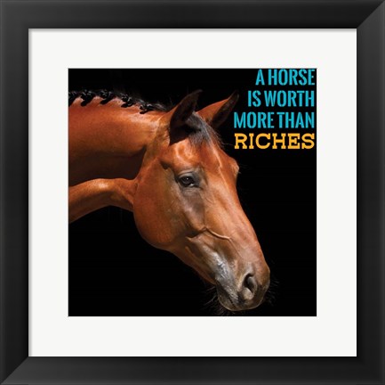 Framed Horse Quote 6 Print