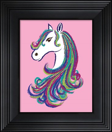 Framed Horse - Pink Print