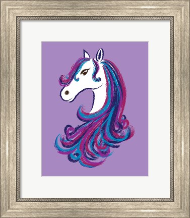 Framed Horse - Purple Print
