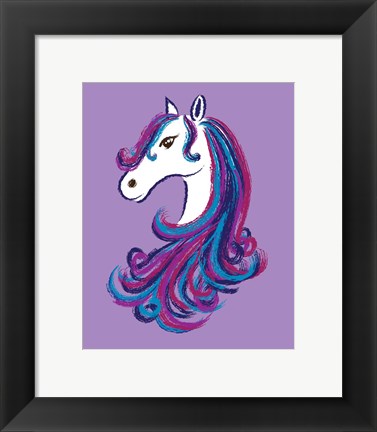 Framed Horse - Purple Print