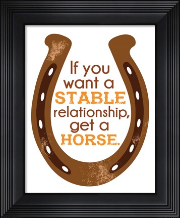Framed Horseshoe Quote 2 Print