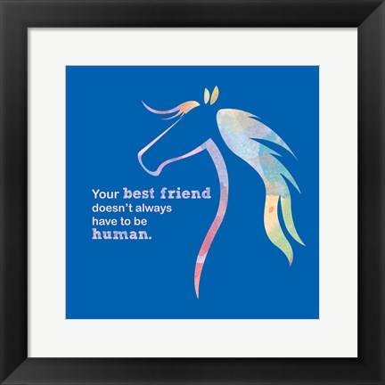 Framed Horse Quote 11 Print