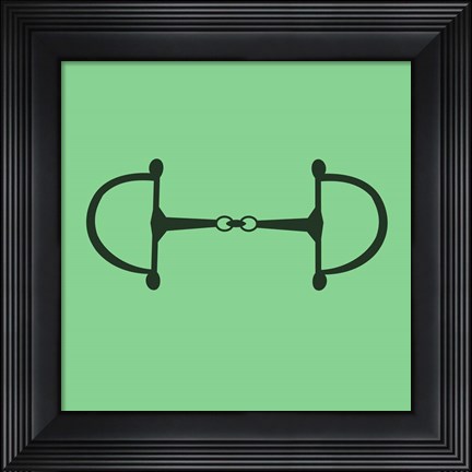 Framed Horse Bit - Green Print