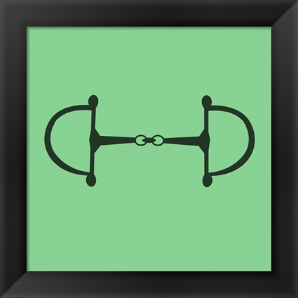 Framed Horse Bit - Green Print