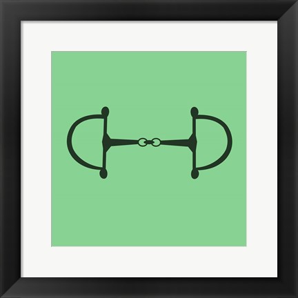 Framed Horse Bit - Green Print