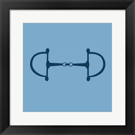 Framed Horse Bit - Blue Print