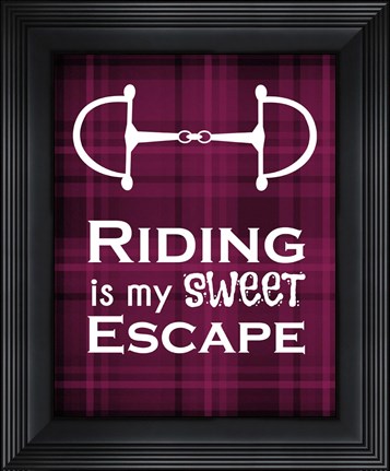 Framed Riding is My Sweet Escape - Red Print
