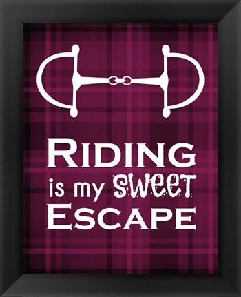 Framed Riding is My Sweet Escape - Red Print