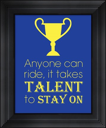Framed Anyone Can Ride - Blue Print