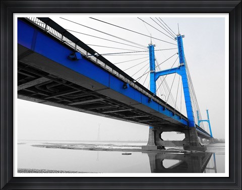 Framed Blue Bridge Print