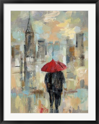 Framed Rain in the City I Print