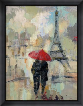 Framed Rain in the City II Print