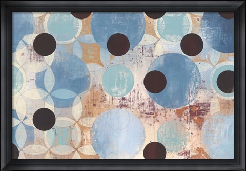 Framed Blue Dots Print