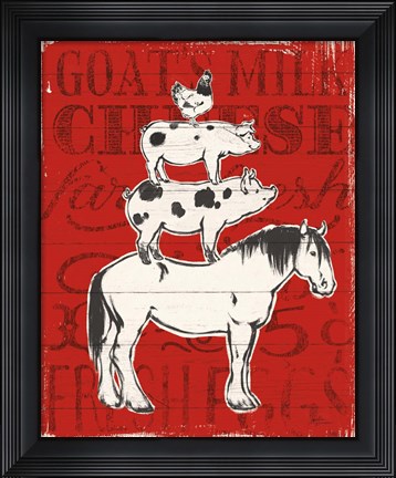 Framed Farmers Market V Print