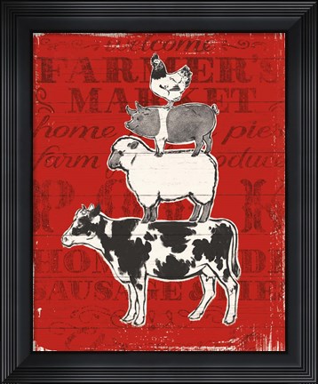 Framed Farmers Market VI Print