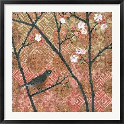 Framed Cherry Blossoms II Print