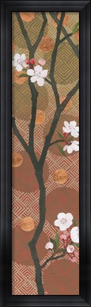 Framed Cherry Blossoms Panel I Crop Print