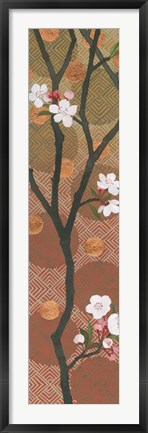 Framed Cherry Blossoms Panel I Crop Print