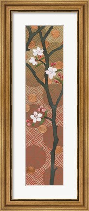 Framed Cherry Blossoms Panel II Crop Print