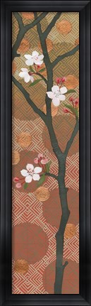 Framed Cherry Blossoms Panel II Crop Print