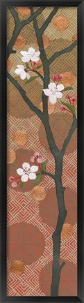 Framed Cherry Blossoms Panel II Crop Print