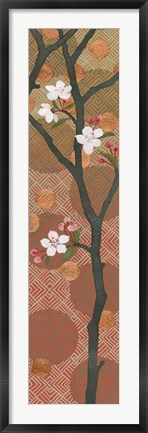 Framed Cherry Blossoms Panel II Crop Print