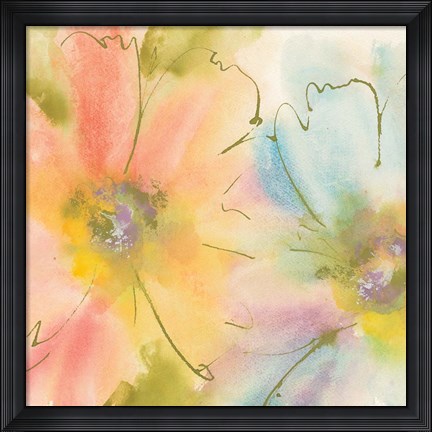 Framed Rainbow Cosmos I Print