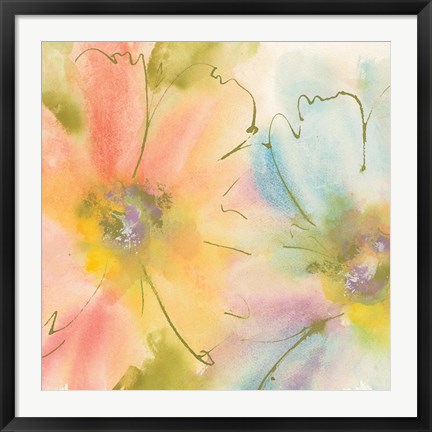 Framed Rainbow Cosmos I Print