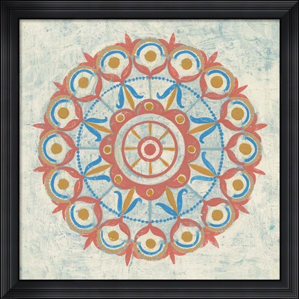 Framed Lakai Circle V Taupe Print