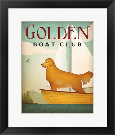 Framed Golden Sail Print