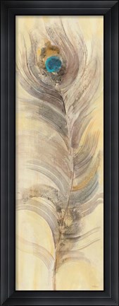 Framed Blue Eyed Feathers II Print