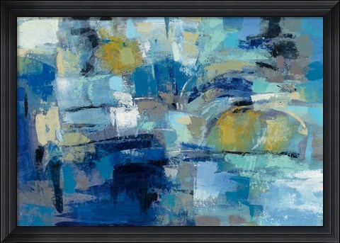 Framed Ultramarine Waves III Print