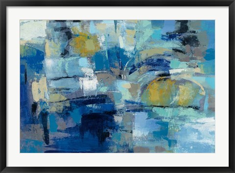 Framed Ultramarine Waves III Print