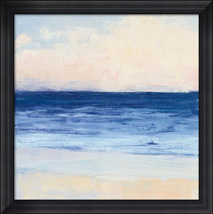 Framed True Blue Ocean I Print