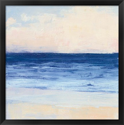 Framed True Blue Ocean I Print