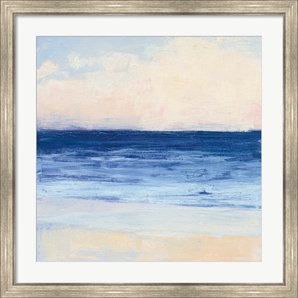 Framed True Blue Ocean I Print