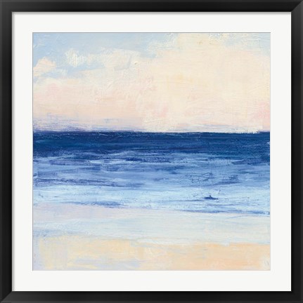 Framed True Blue Ocean I Print