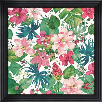 Framed Tropical Dream Bright on White Print