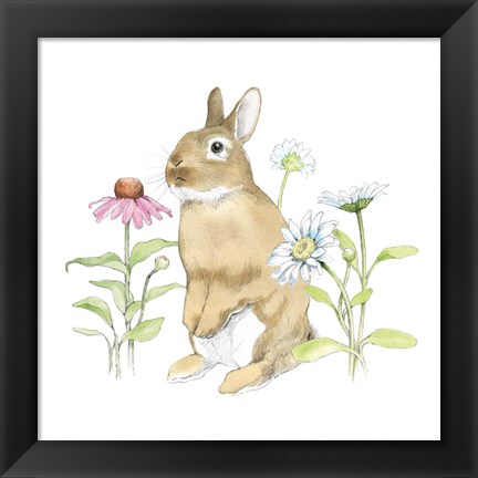 Framed Wildflower Bunnies IV Print