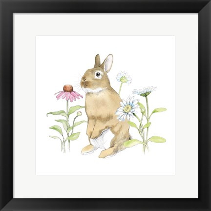 Framed Wildflower Bunnies IV Print