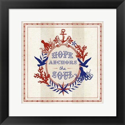 Framed Nautical Wisdom II Print