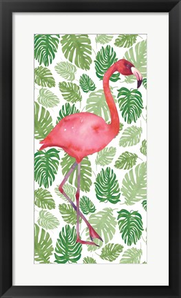 Framed Tropical Flamingo I Print