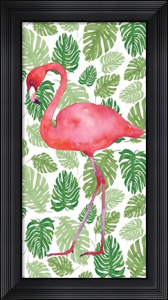 Framed Tropical Flamingo II Print