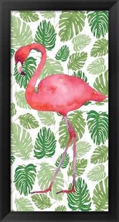 Framed Tropical Flamingo II Print