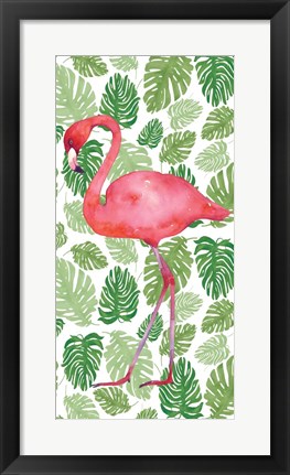 Framed Tropical Flamingo II Print