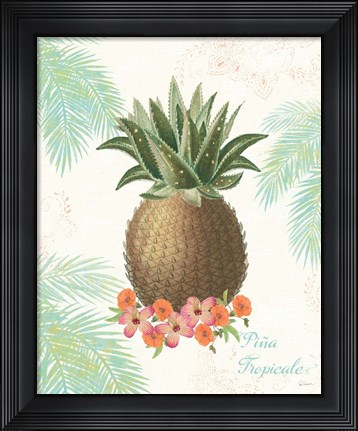 Framed Flamingo Tropicale IV Print