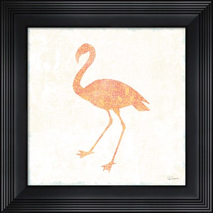 Framed Flamingo Tropicale VI Print