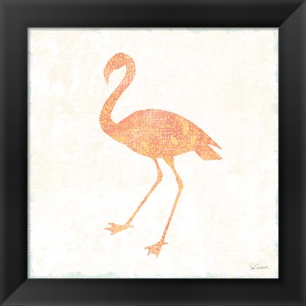 Framed Flamingo Tropicale VI Print