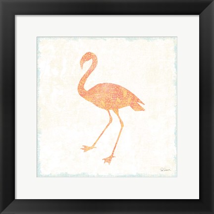 Framed Flamingo Tropicale VI Print